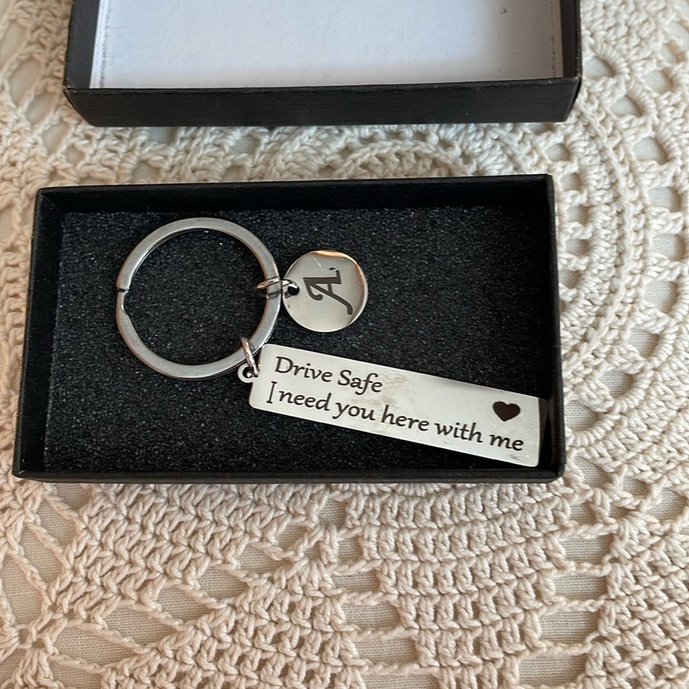 Keyring monogrammed with the initial letter A